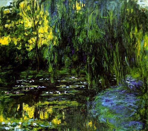 Claude Monet Water Lily Pond and Weeping Willow,